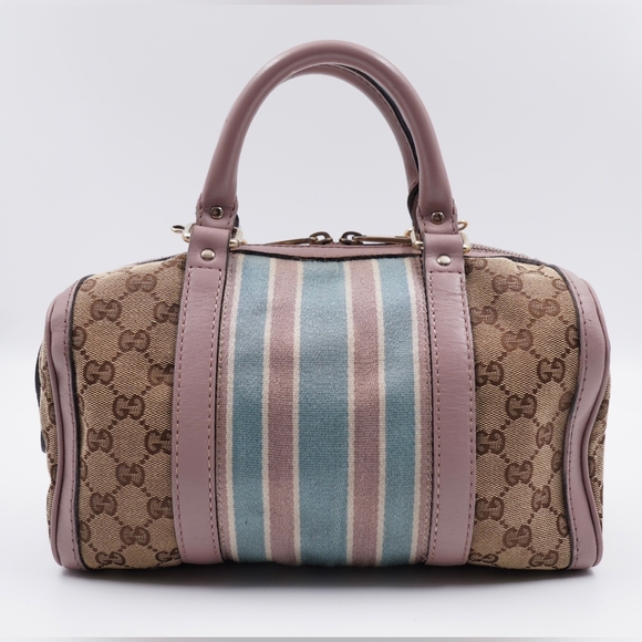 Vintage Web Gucci GG Canvas Monogram Sherry line Boston Bag - Picture 5 of 16